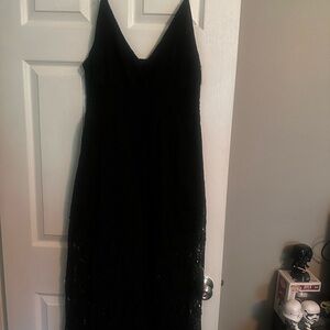 Cupshe Black Sleeveless V-Neck Slip Jumpsuit